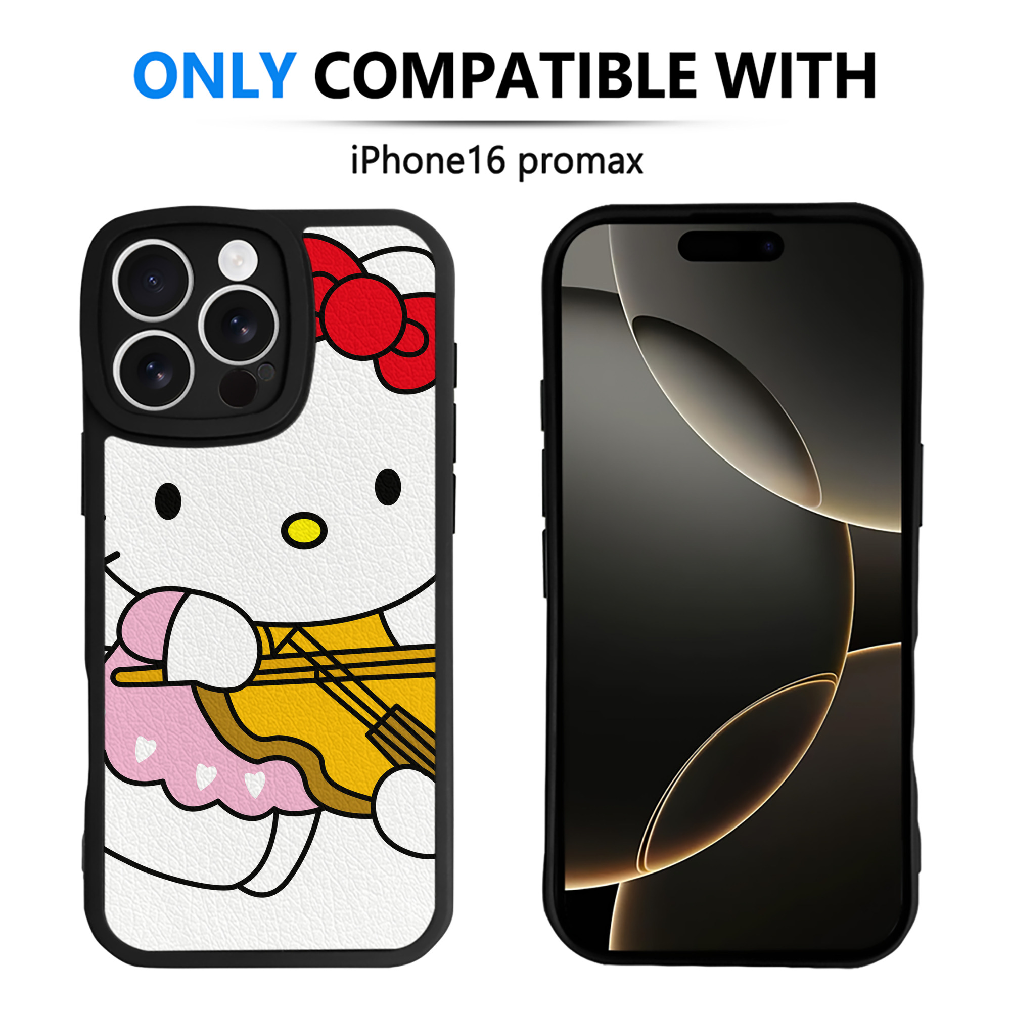 （画像用） Hello Kitty ハローキティ 【iPhone 16シリーズ対応】シリコンスマホケース（レザー調） 材質：シリコン
